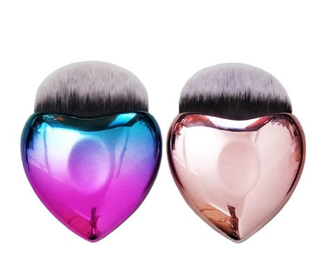 Heart-shaped foundation brush