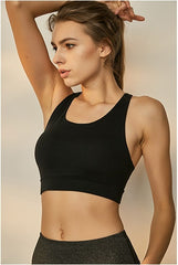 Mesh stitching strap bra