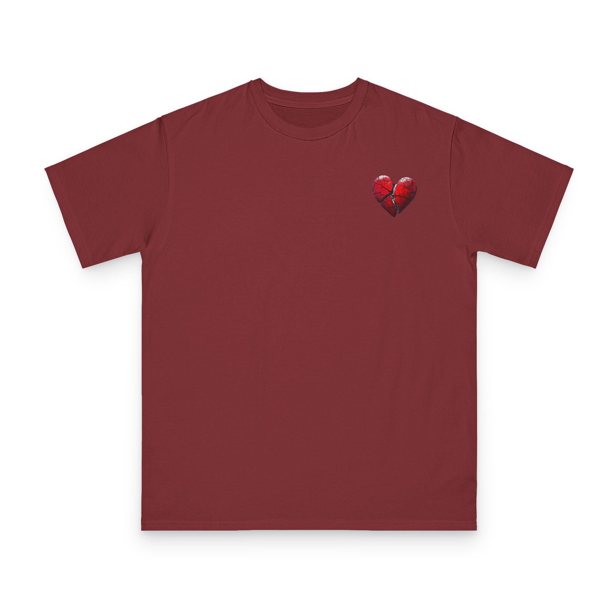 Embroidered Broken Heart Organic T-Shirt | Unisex Streetwear Tee