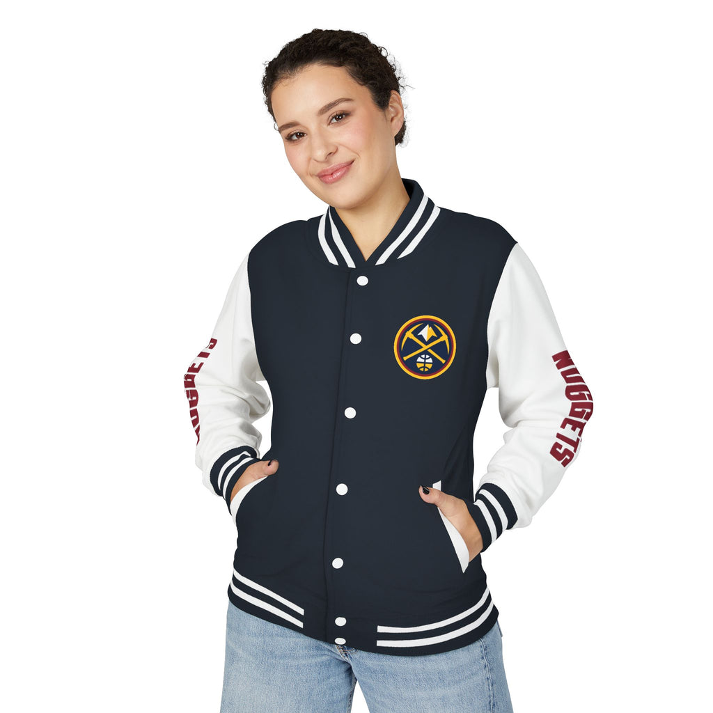 Denver Nuggets Varsity Jacket | Unisex Streetwear Letterman
