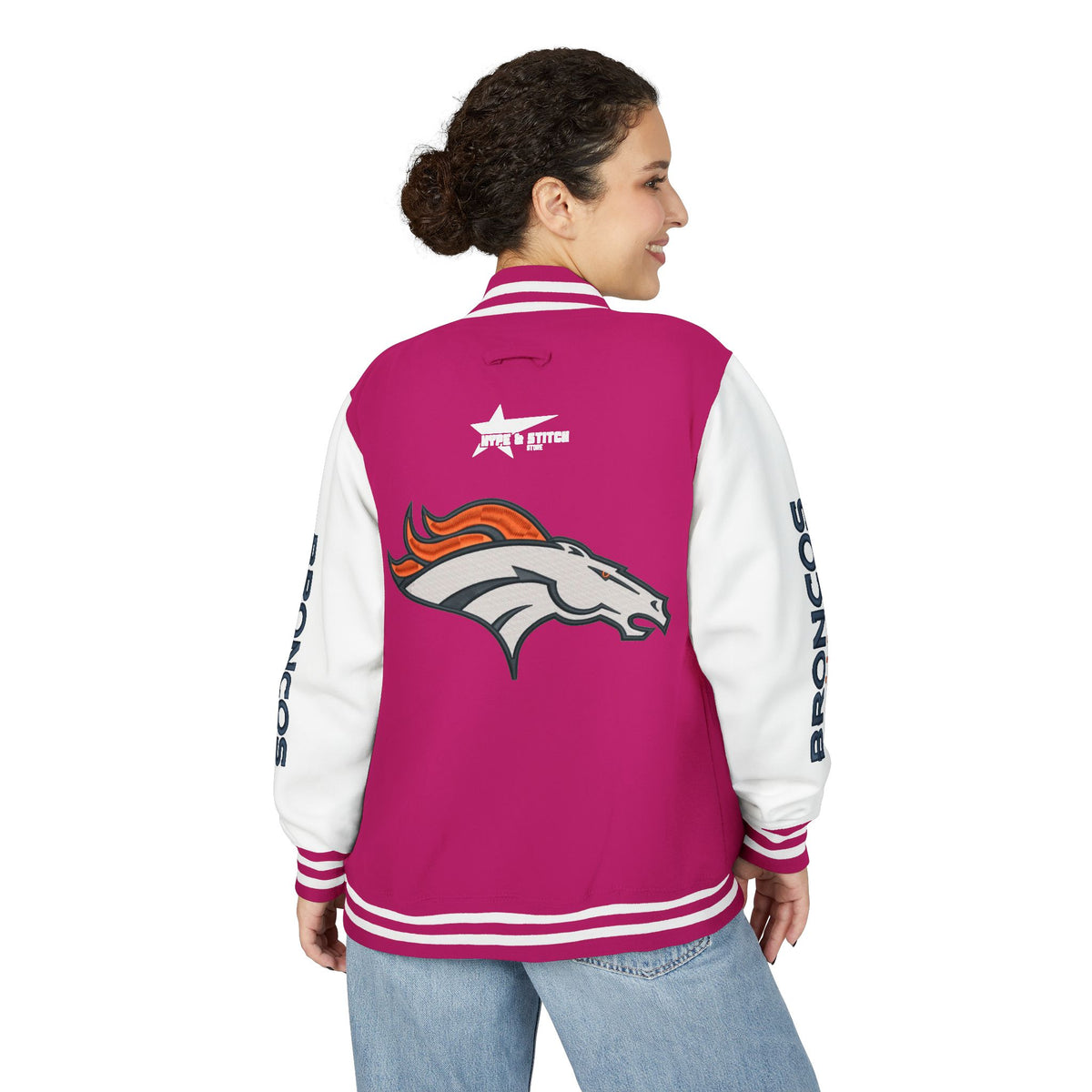 Denver Broncos Vintage Varsity Jacket | Retro Letterman Streetwear