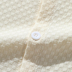 Summer Men's Breathable Casual Stand Collar Shirt Solid Color