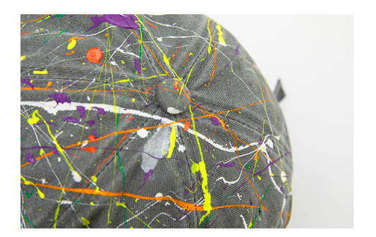 Hand-splashed Baseball With Curved Brim