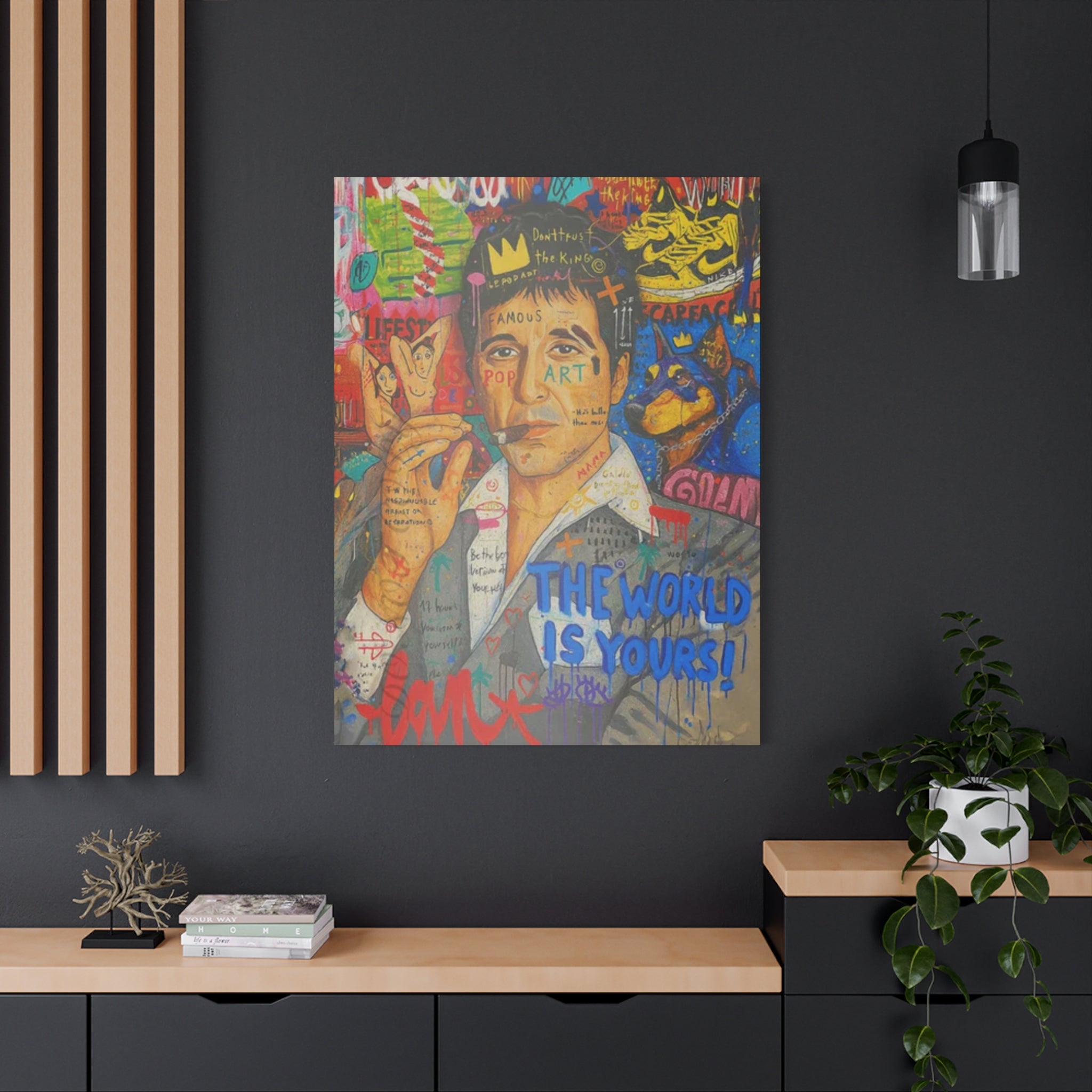 Scarface Street Art Canvas - "The American Dream" Tony Montana Pop Art Print