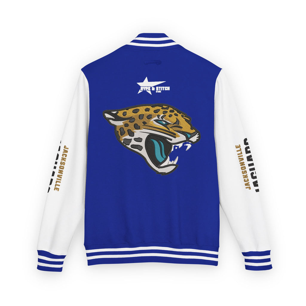 Jacksonville Jaguars Snap-Button Varsity Jacket | Colorblock Outerwear Coat