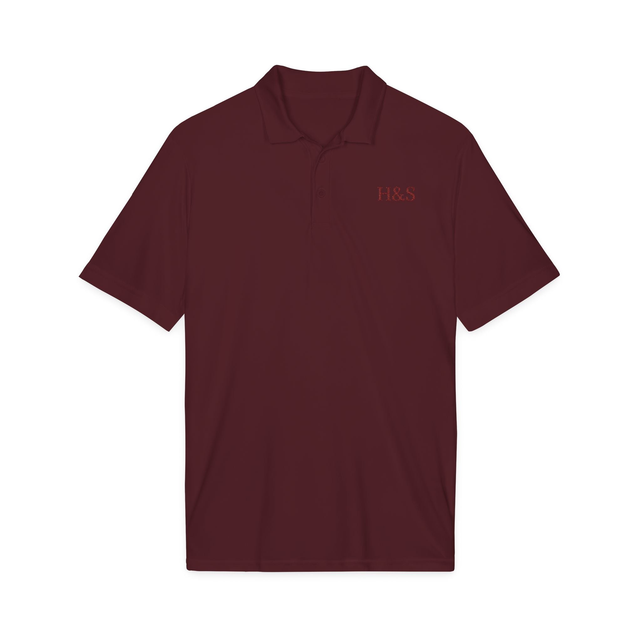 HypeandStitch Men's Embroidered Polo Shirt – Maroon