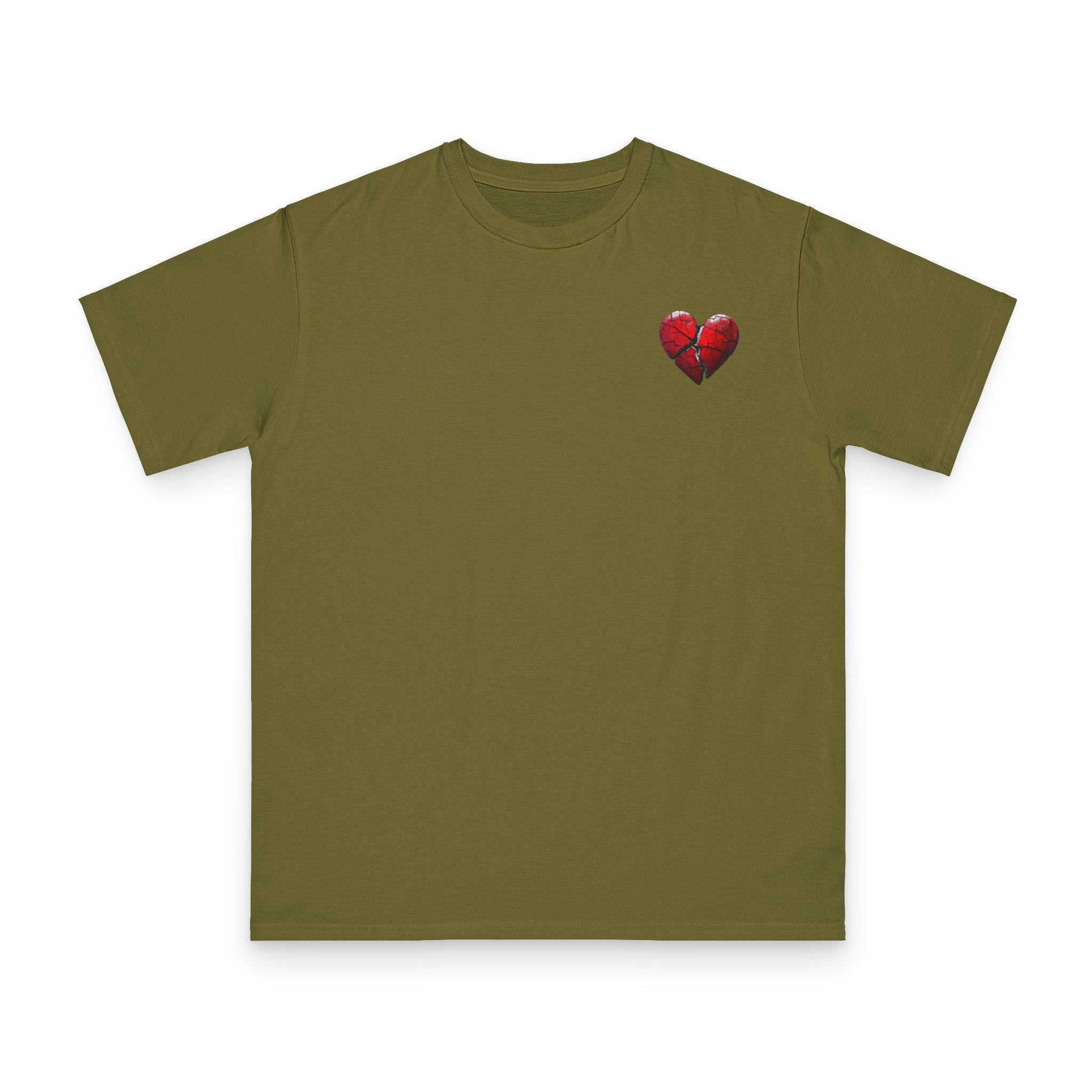 Embroidered Broken Heart Organic T-Shirt | Unisex Streetwear Tee