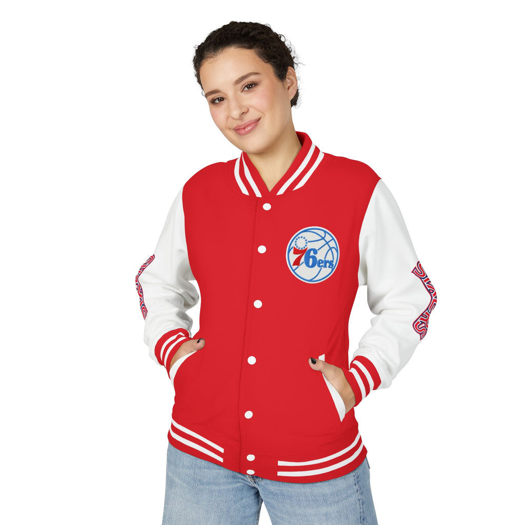 Philadelphia 76ers Varsity Jacket | Unisex Streetwear Letterman