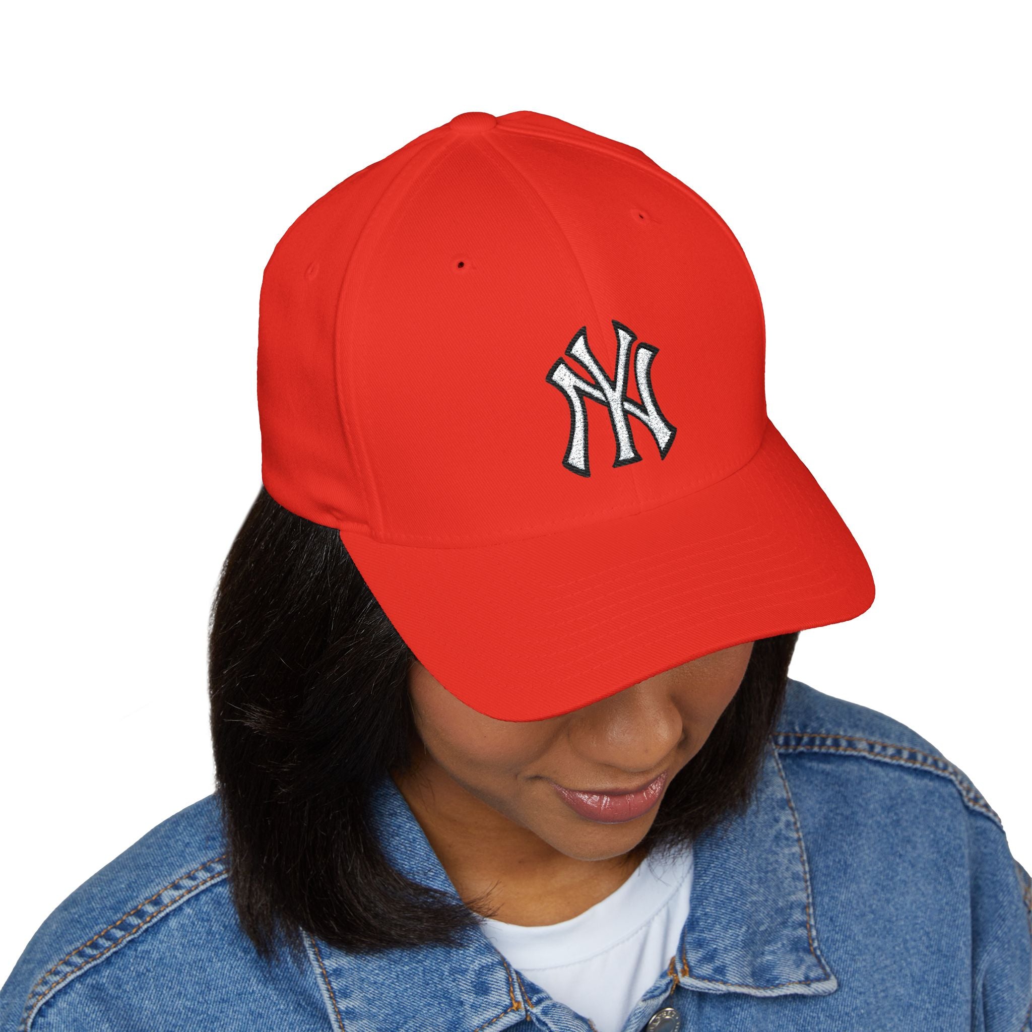 Embroidered NY Classic Baseball Cap | Unisex Structured Curved Brim Hat