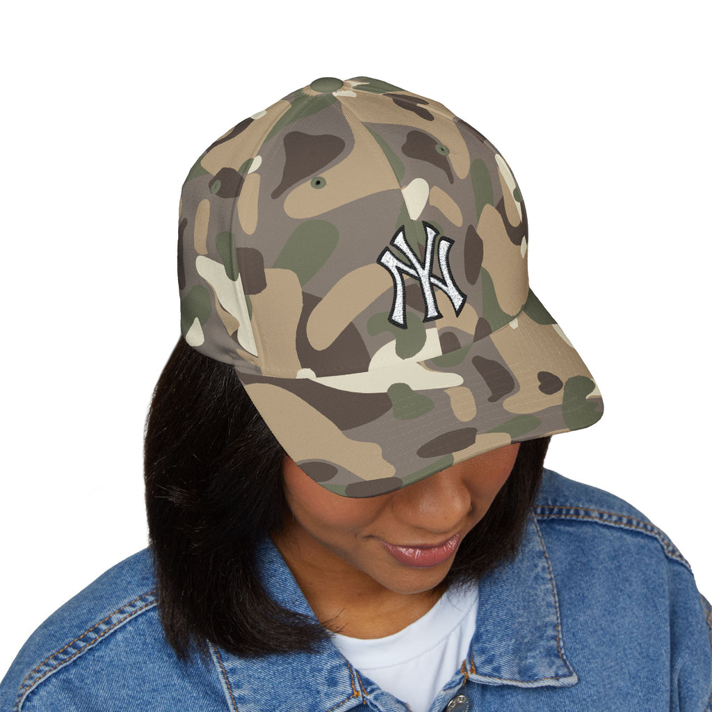 Embroidered NY Classic Baseball Cap | Unisex Structured Curved Brim Hat