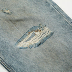 Ripped Dirty Denim Baggy Pants Men