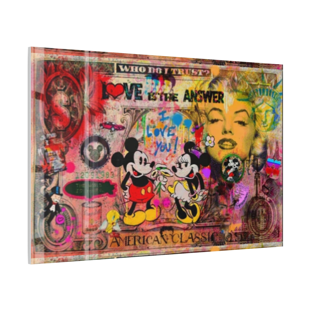 Mickey and Minnie Mouse Pop Art Canvas – Marilyn Monroe Street Art Graffiti Print, American Classic Wall Decor