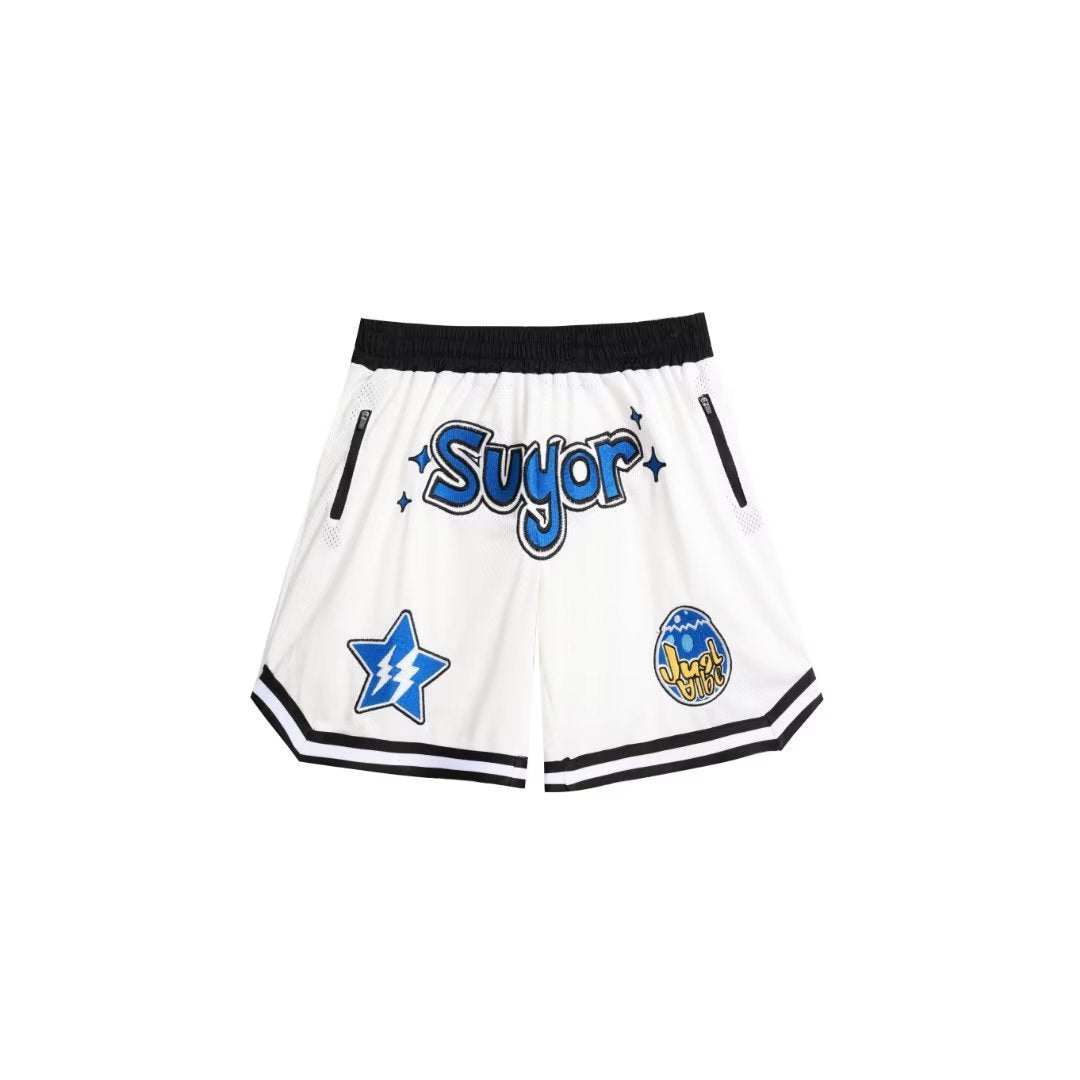 American Embroidered Mesh Basketball Shorts