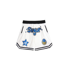 American Embroidered Mesh Basketball Shorts