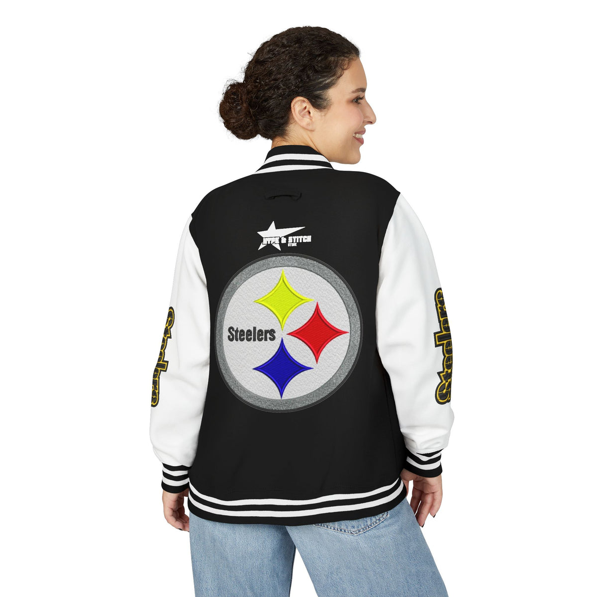 Pittsburgh Steelers Custom Varsity Letterman Jacket | Football Fan Apparel