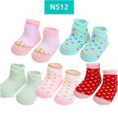 Fashion Striped Lace Flower Bow Socks