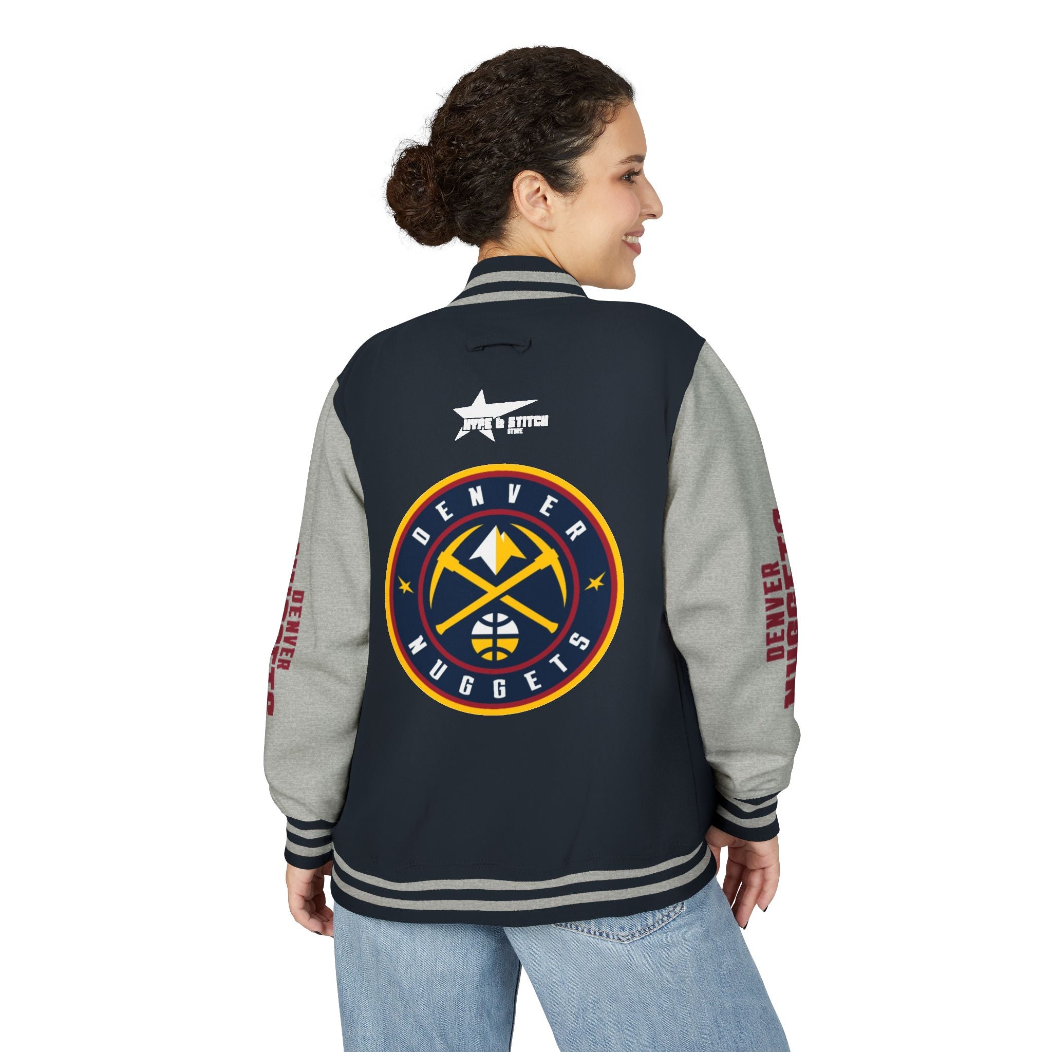 Denver Nuggets Varsity Jacket | Unisex Streetwear Letterman