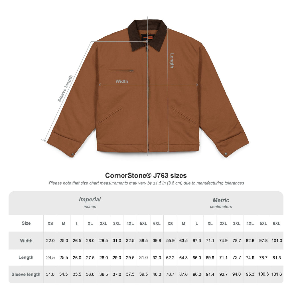 CornerStone Unisex Duck Cloth Work Jacket - Heavy Duty Canvas Outerwear