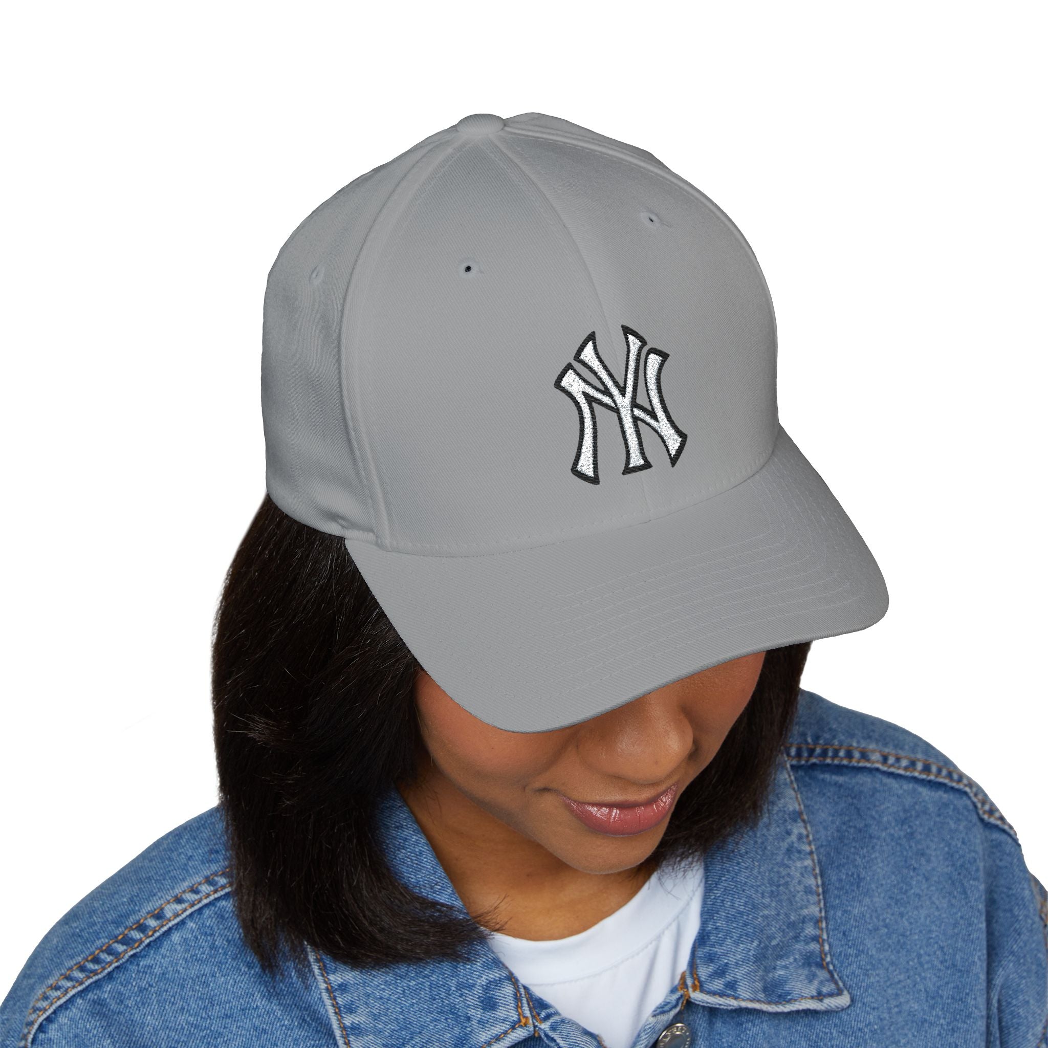 Embroidered NY Classic Baseball Cap | Unisex Structured Curved Brim Hat