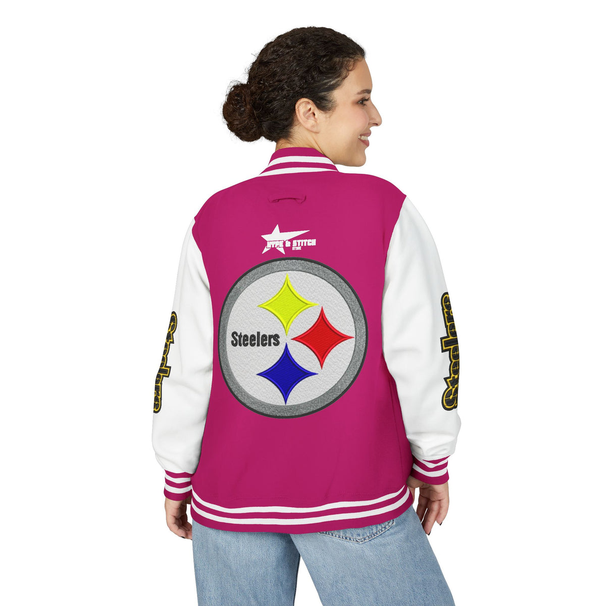 Pittsburgh Steelers Custom Varsity Letterman Jacket | Football Fan Apparel
