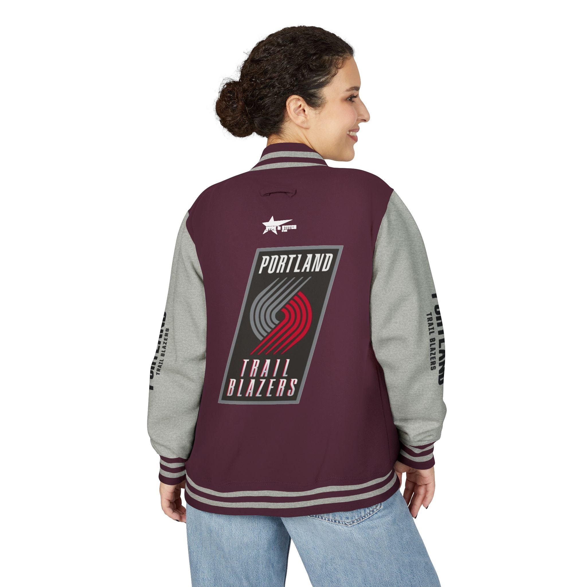 Portland Trail Blazers Varsity Jacket | Unisex Streetwear Letterman