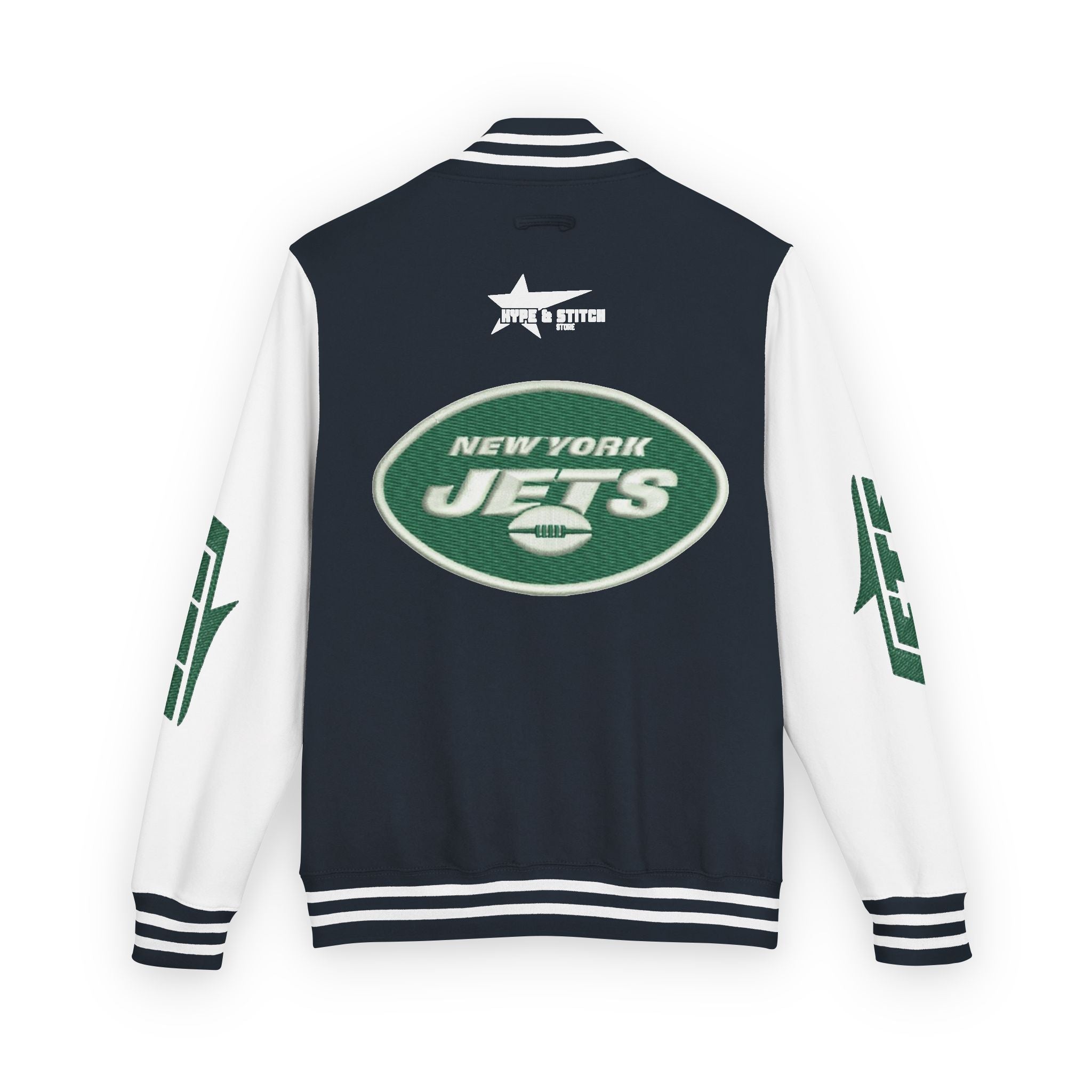 New York Jets Heavyweight Fan Varsity Jacket