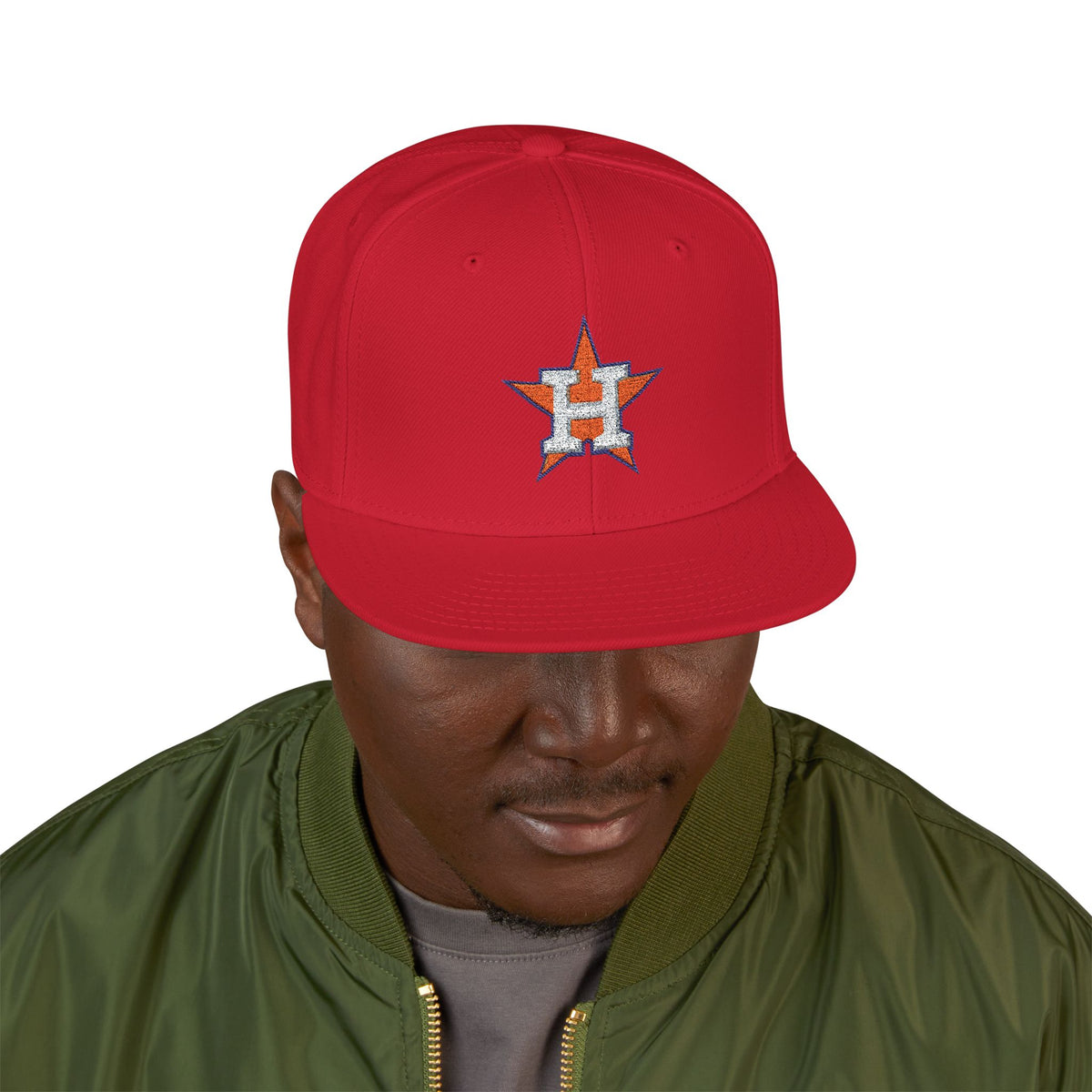 Houston Astros Snapback Hat | Multi-Color Flat Brim Custom Cap