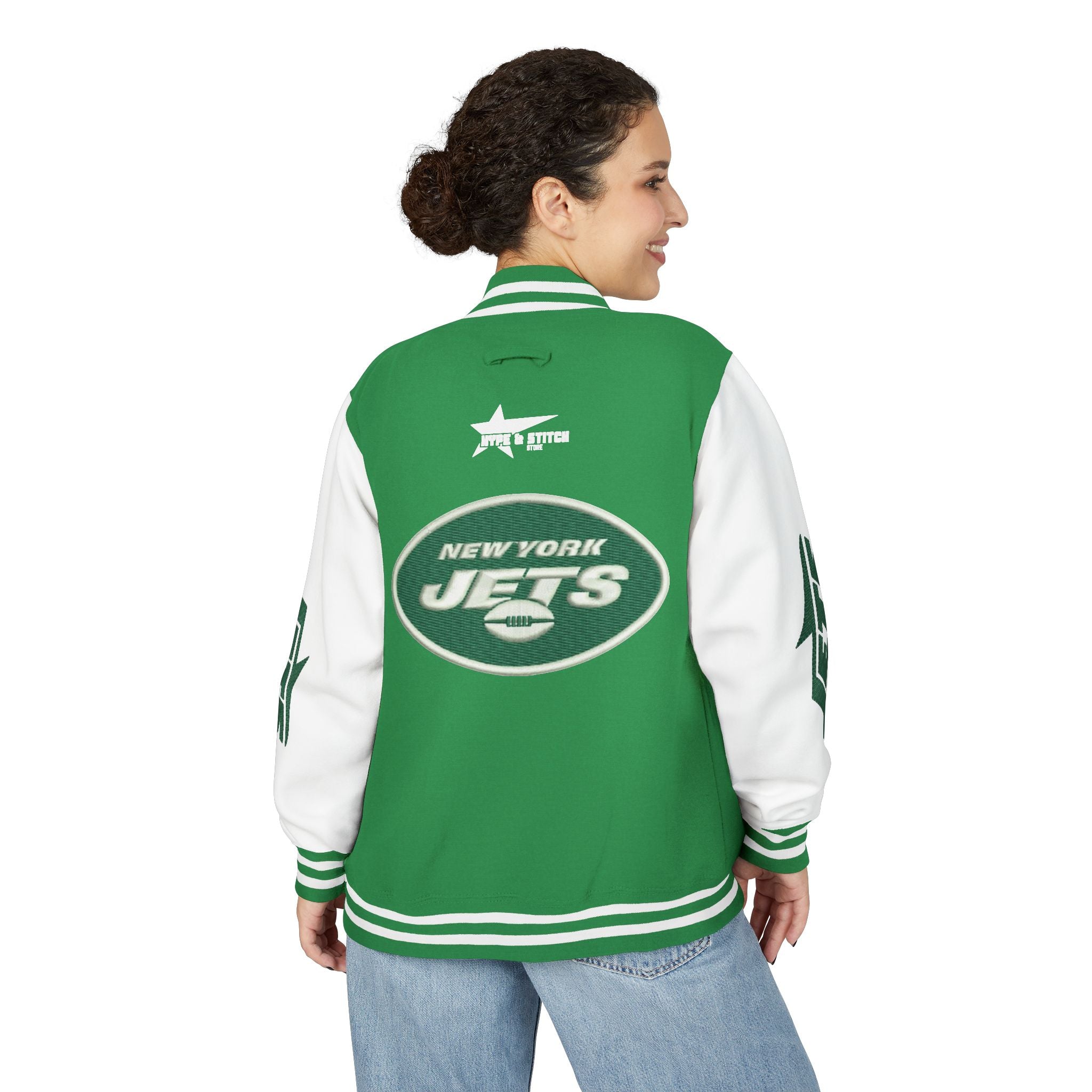 New York Jets Heavyweight Fan Varsity Jacket