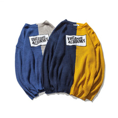 Men's patchwork colorblock sweater