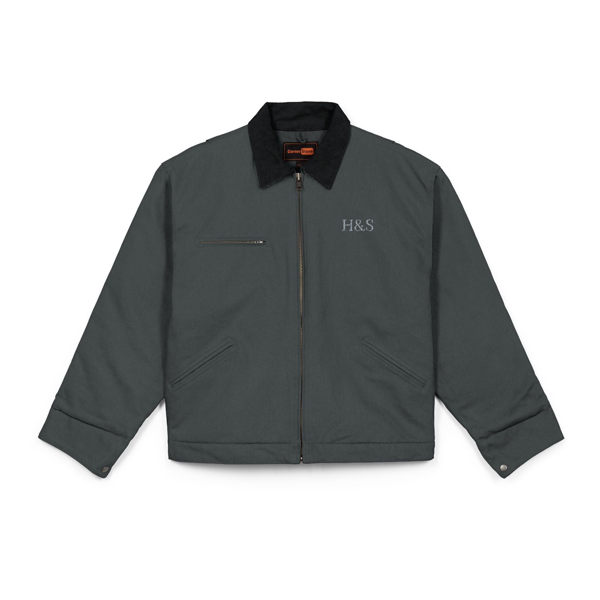 HypeandStitch Unisex Duck Cloth Work Jacket - Durable Rugged Streetwear Coat