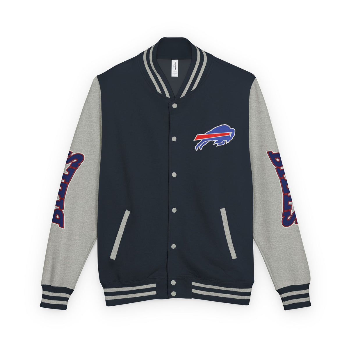 Buffalo Bills Classic Letterman Jacket – Relaxed Fit Fleece Bomber