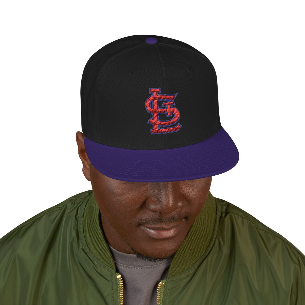 St. Louis Cardinals Flat Brim Fitted Hat with Embroidered Logo