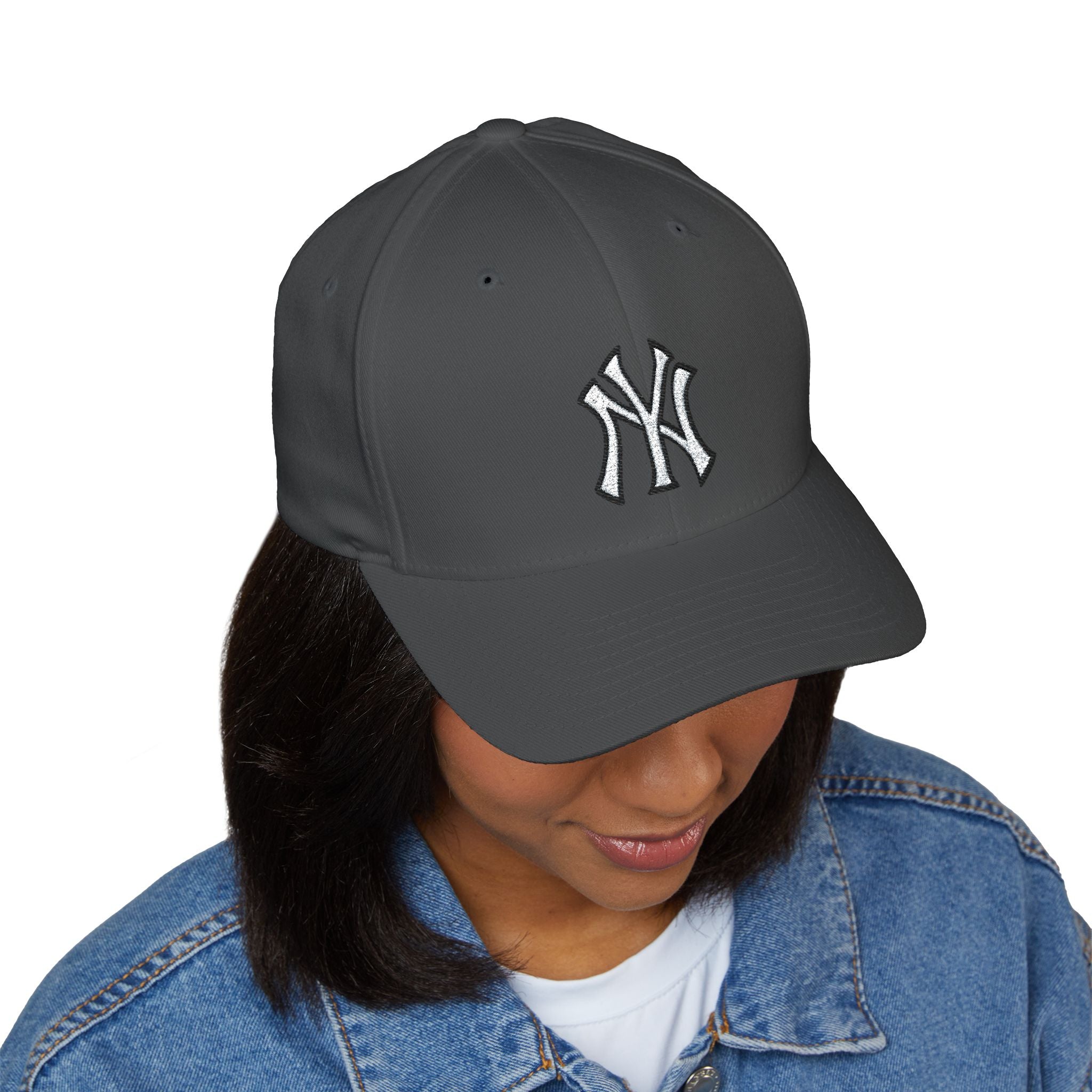 Embroidered NY Classic Baseball Cap | Unisex Structured Curved Brim Hat