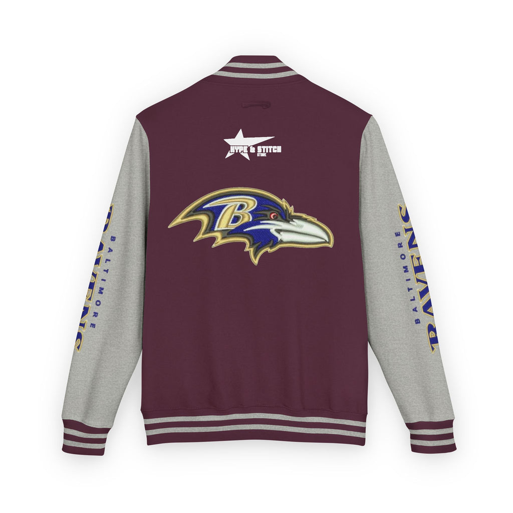 Baltimore Ravens Varsity Jacket – Unisex Letterman Jacket with Custom Sleeve Print & Team Logo