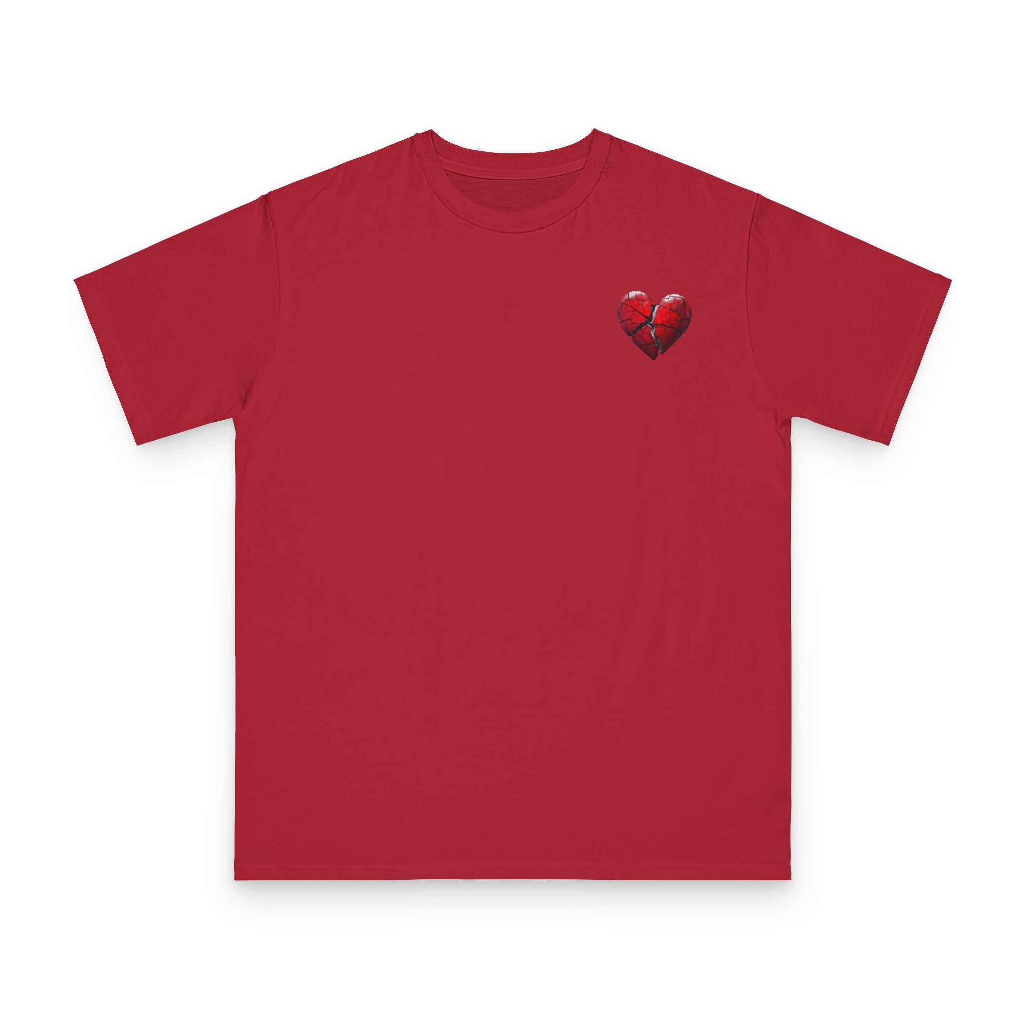 Embroidered Broken Heart Organic T-Shirt | Unisex Streetwear Tee