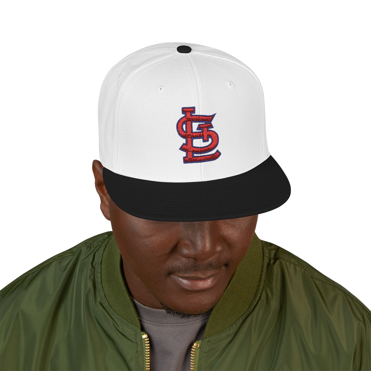 St. Louis Cardinals Flat Brim Fitted Hat with Embroidered Logo