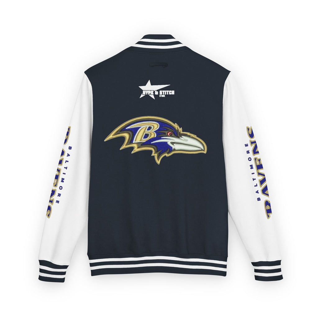 Baltimore Ravens Varsity Jacket – Unisex Letterman Jacket with Custom Sleeve Print & Team Logo