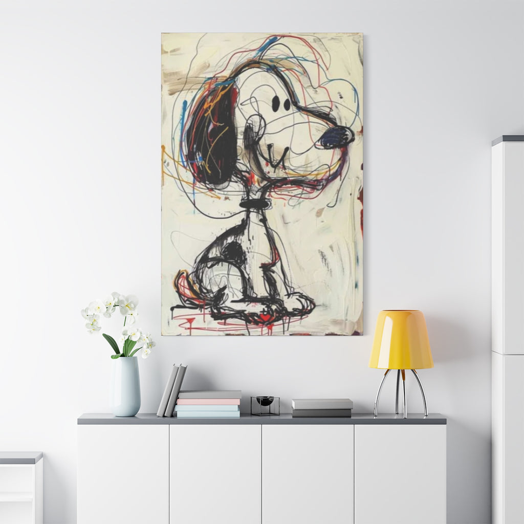 Snoopy Street Art Canvas Print – Modern Pop Art Wall Decor