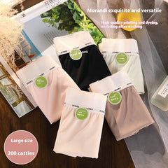 High Waist Plus Size Underwear Cool Feeling Ice Silk Seamless Purified Cotton Crotch 7A Antibacterial