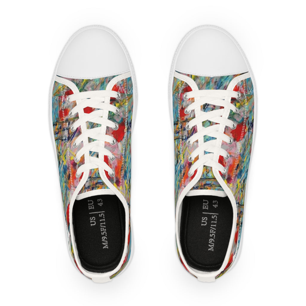 Men's Graffiti Paint Splatter Canvas Low Tops