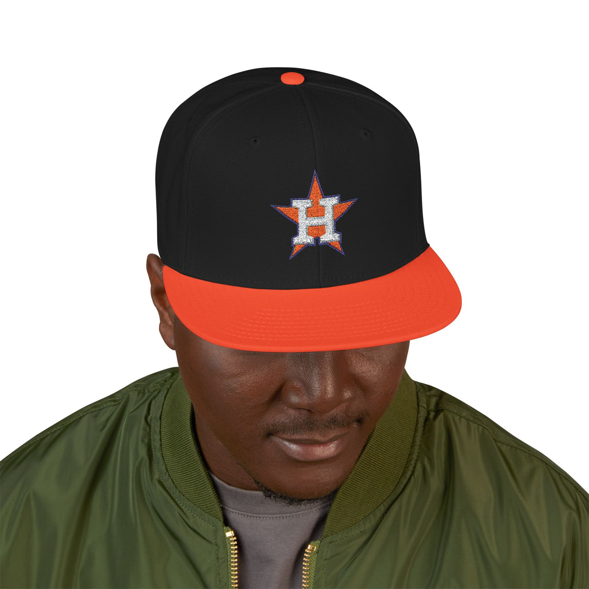 Houston Astros Snapback Hat | Multi-Color Flat Brim Custom Cap