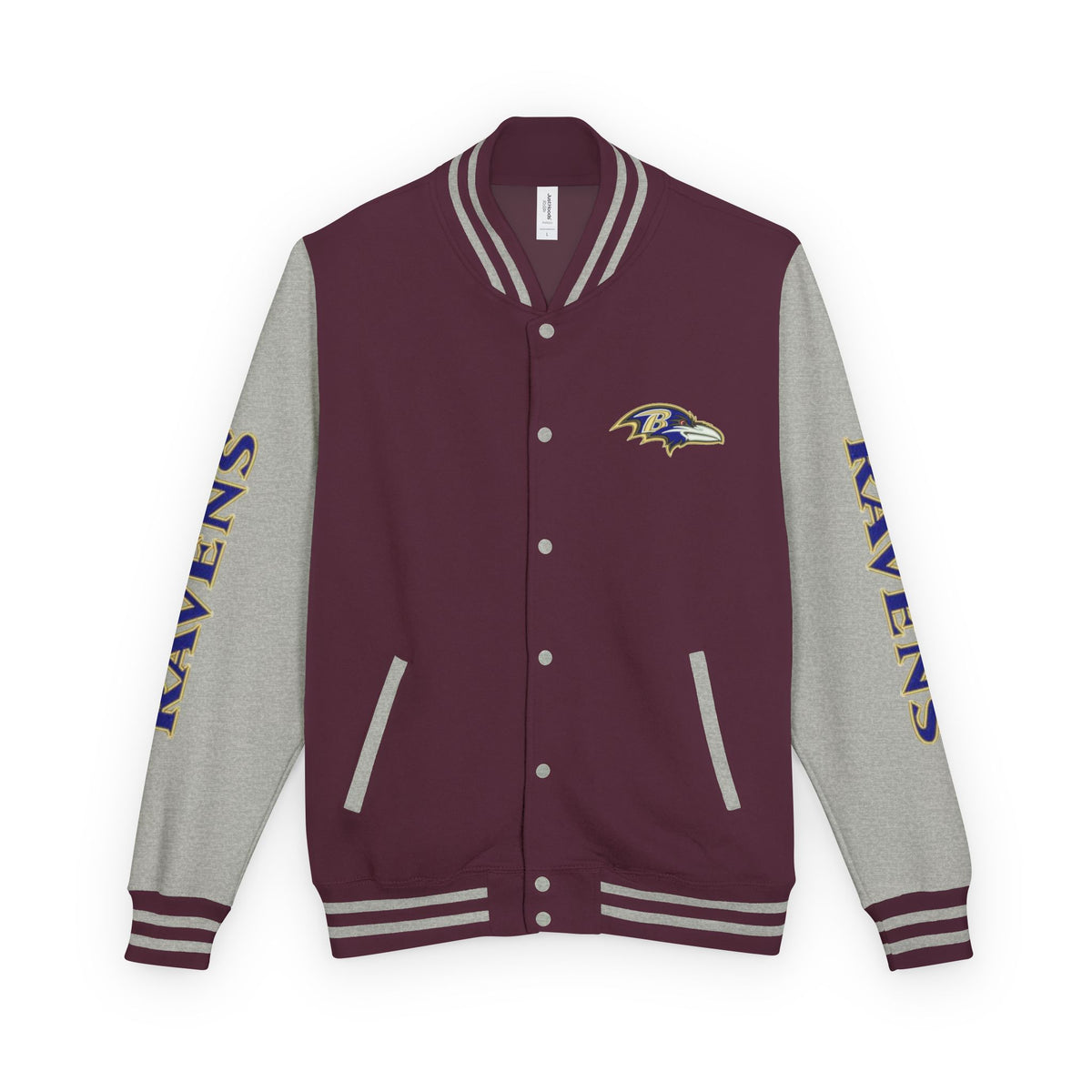 Baltimore Ravens Varsity Jacket – Unisex Letterman Jacket with Custom Sleeve Print & Team Logo