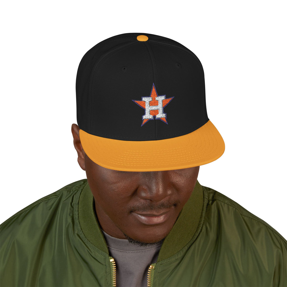 Houston Astros Snapback Hat | Multi-Color Flat Brim Custom Cap