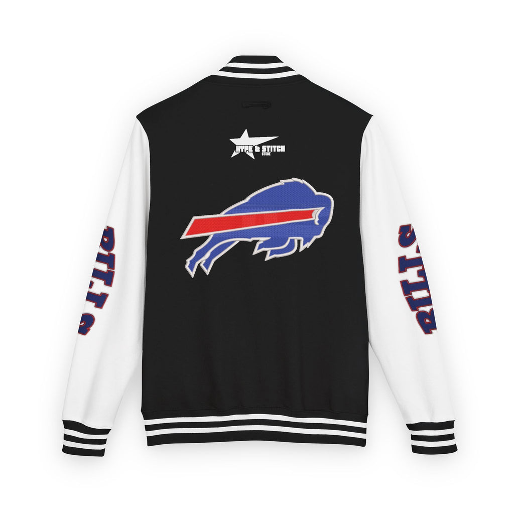 Buffalo Bills Classic Letterman Jacket – Relaxed Fit Fleece Bomber