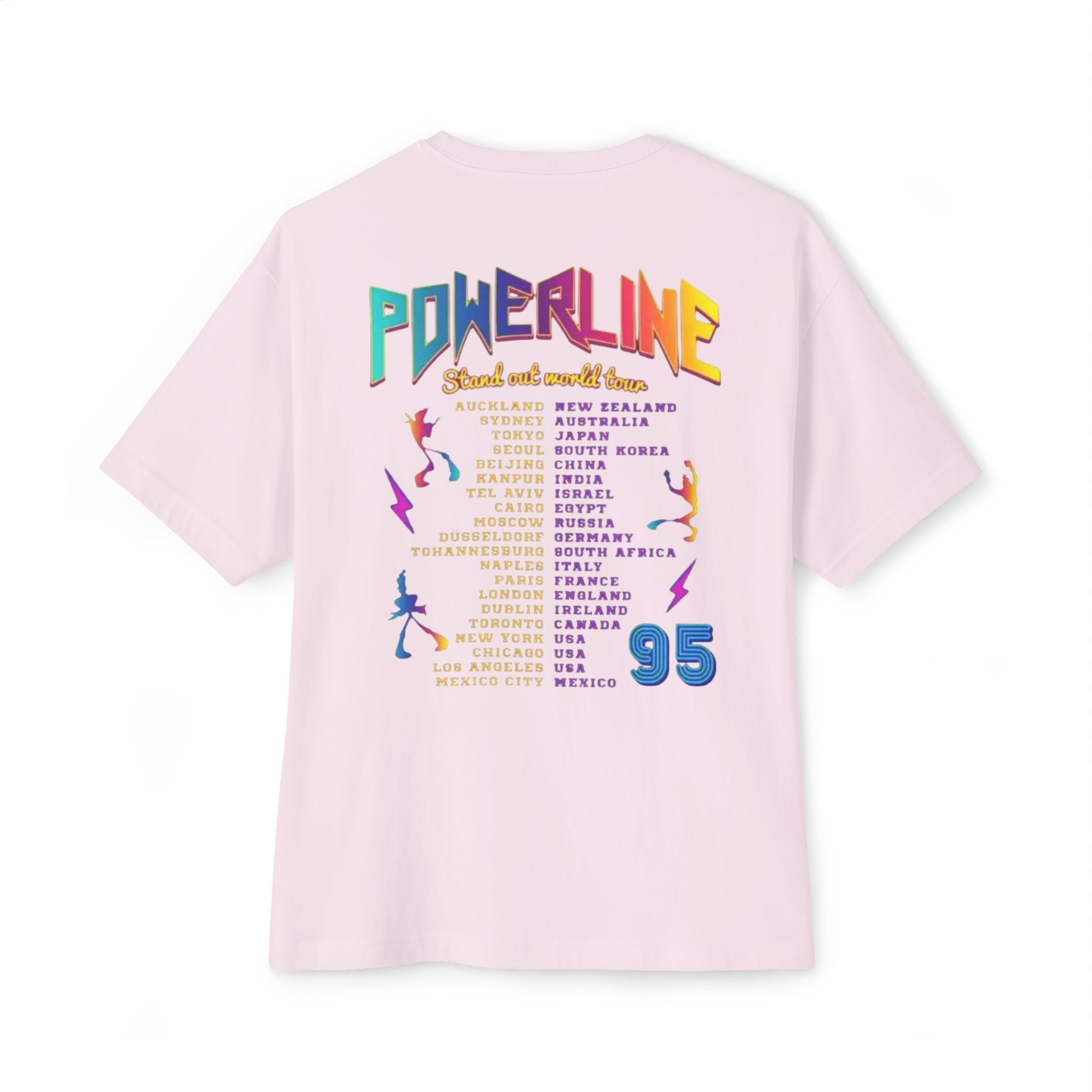 Powerline "Stand Out" World Tour ’95 Oversized Graphic Tee