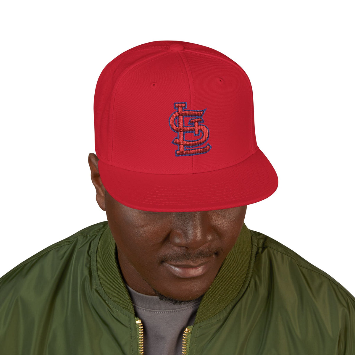 St. Louis Cardinals Flat Brim Fitted Hat with Embroidered Logo