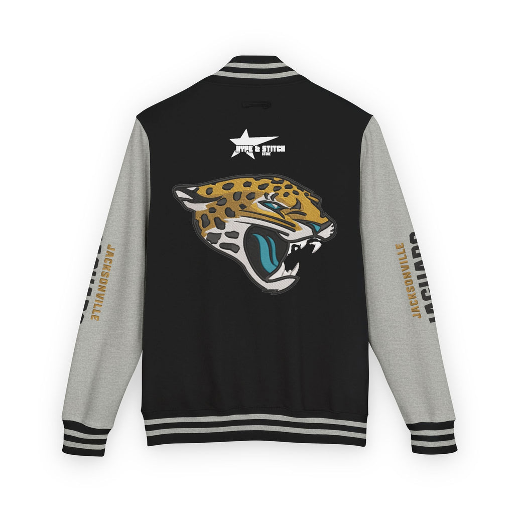 Jacksonville Jaguars Snap-Button Varsity Jacket | Colorblock Outerwear Coat