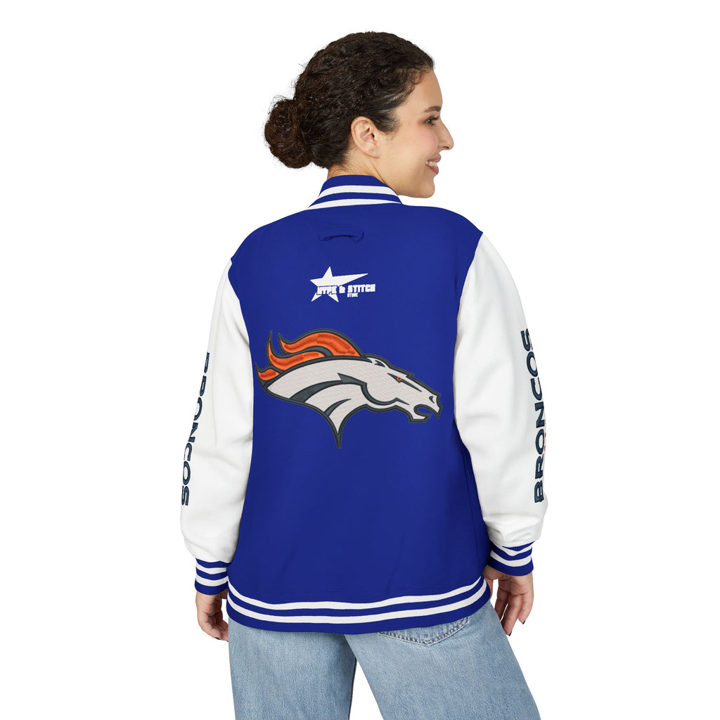 Denver Broncos Vintage Varsity Jacket | Retro Letterman Streetwear