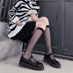 Transparent Calf Socks Jk White Socks Fashion