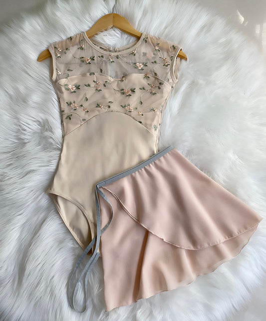 Ballet Practice Clothes Gym Outfit Women's Embroidered Jumpsuit